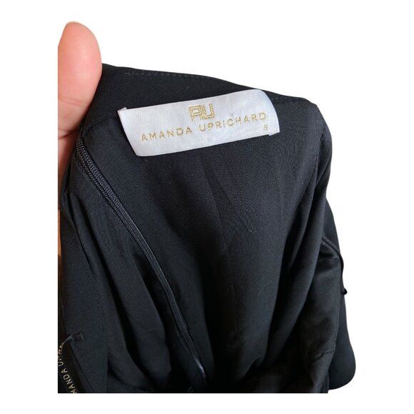 Amanda Uprichard Piazza small Maxi dress‎ gown black halter strapless open back - Picture 10 of 10